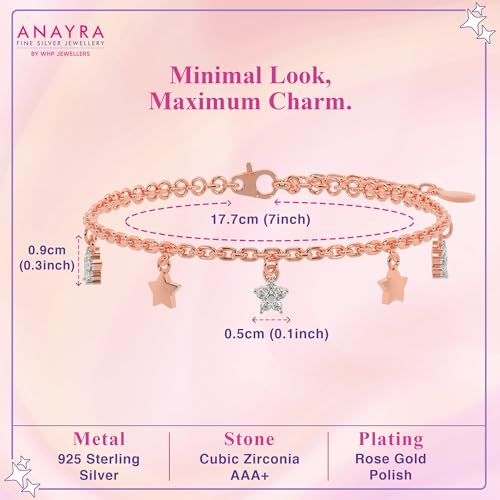 Image of 925 Sterling Silver Adjustable Bracelet for Women | Radiant Solitaire, Evil Eye & Charm Design | Elegant Stylish Fine Jewellery Gift for Girls & Ladies