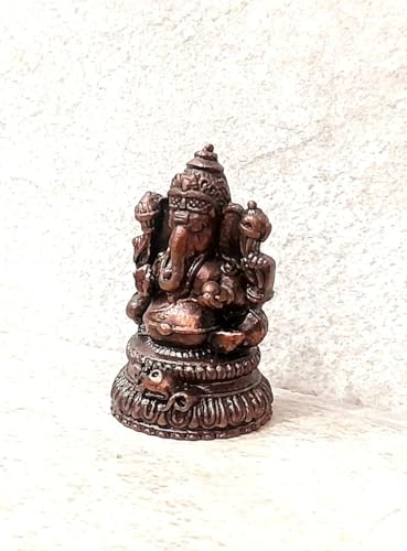 Image of Copper Idols of god Ganesh, 1.4 inches, 40 Gram, Patina Antique Finish, Pack of 1 Piece