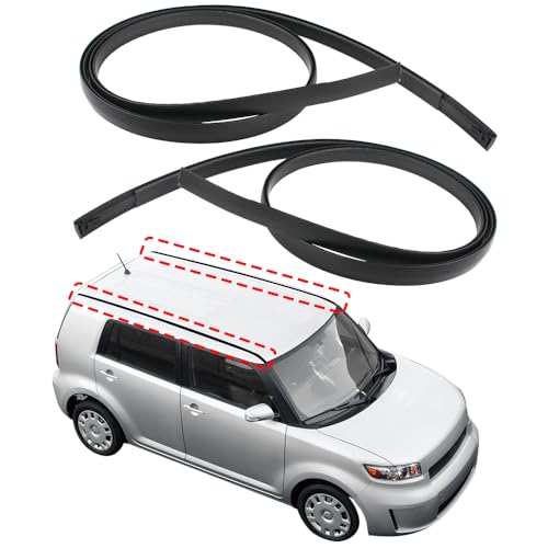 Roof Drip Finish Moulding Trim Compatible with Scion XB 2008-2015 Replaces 75555-12161 75556-12171 Left and Right Side