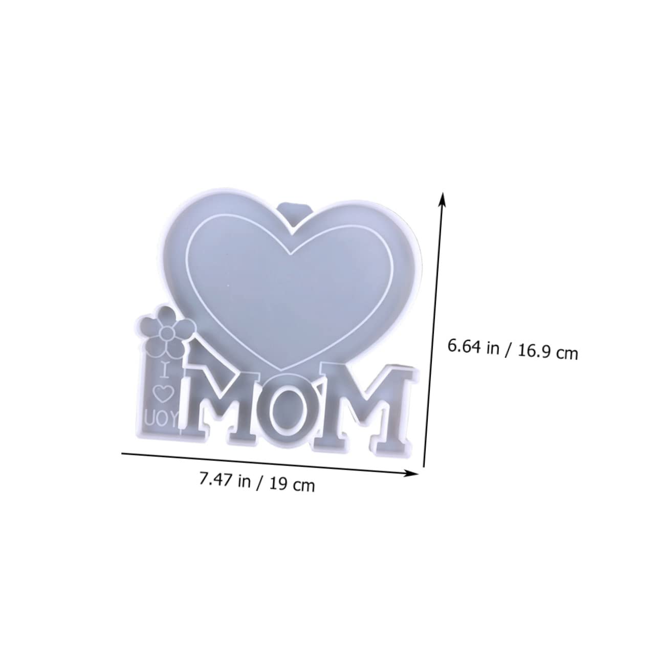 VILLCASE Silicone Photo Frame Mold 3pcs Set Non-Sticky Recyclable for DIY Mother's Day Crafts