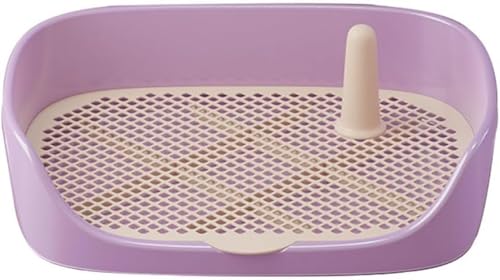 KOKUMON 簡単お掃除ステップ壁トイレ、犬用トイレ ペットトイレ 犬の訓練用トイレ トレイ 小便器 トイレトレーナー 子犬用トイレ トレイメッシュフェンス付き ペット用おしっこパッド 尿ポスト付き 足と床を清潔に保ちます