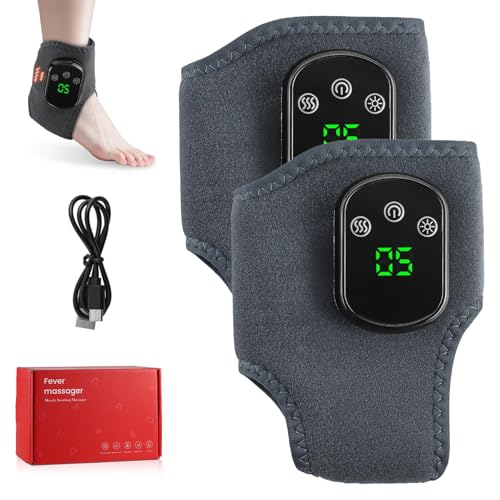 Appareil de Massage des Pieds Sans Fil,Massseur de Cheville avec Chaleur et Vibration, Batterie...