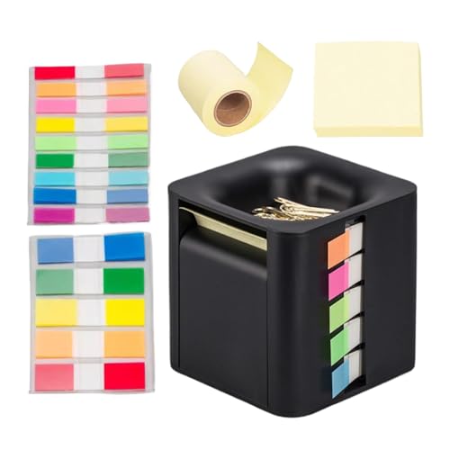 4-In-1 Memo Holder Note Box | Cube Sticky Note Holder | Cube Sticky Note Dispenser | Compact Sticky Note Dispenser | Pop-Up Note