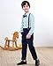 Baby Boy's Formal Outfit, Button Down Stripes Dress Shirt with Bow Tie + Suspender Pants Set for Toddlers Baby & Little Boys, 2 Pieces Baby Gift Clothes, Green, Tag 70 = 9-12 Months