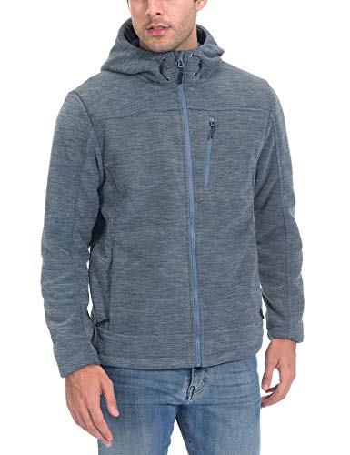 Little Donkey Andy Men's Lightweight Hooded Fleece Jackets for Hiking Travelling Casual Wear, Flint Stone XXL