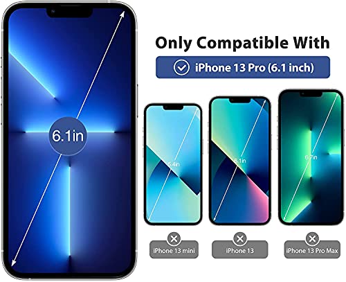 Image of PULOKA for iPhone 13 Pro - Sleek Flip Case - Premium Vegan Leather Phone Cover with Card Slot - Slim, Durable, Privacy Protection - Kickstand Function - Elegant Flip Wallet Cases for Apple - Black