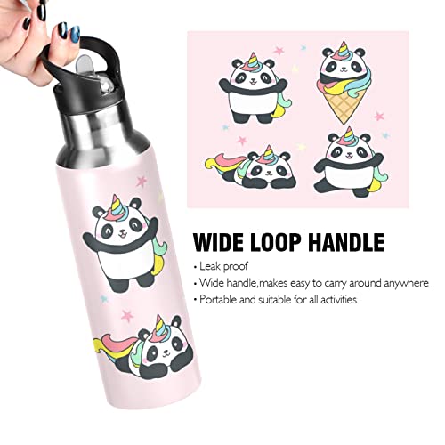 Mnsruu Simpatico Panda Unicorno Arcobaleno