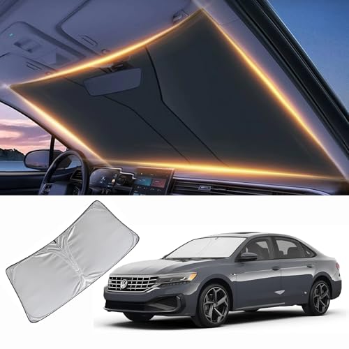 Windshield Sun Shade for Volkswagen Passat Front Window Shades Cover for 2012-2022 Passat Windshield Sun Visor Protector Car Accessories
