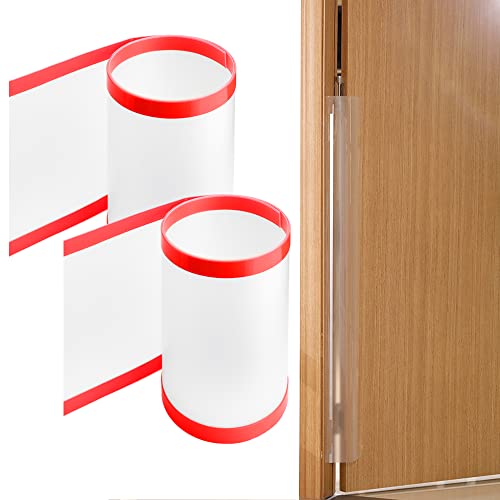 VCRANONR 2 PCS Garde de Pincement de Porte en Plastique 120*70cm Doigt Pince Garde Antipincement Protège Doigts de Porte Givré Translucide pour Bébé Enfants Animaux Maison École Maternelle Garderie