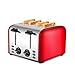 Elektryczny toster domowy, pieczenie chleba opiekacz do kanapek Grill maszyna śniadaniowa Podgrzewacz tostowy, 4 kawałki kawałków, 1260 W, 220 V