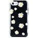 iPhone 7 Case,iPhone 8 Case, Dimaka Cute Daisy Flower Floral Black Cover for Girs/Women, Flexible Slim fit, Fashion Design Pattern Drop Protective Case for iPhone 7 / 8
