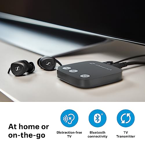 Image of Sennheiser Consumer Audio TV Clear Set 2 Earbuds - Wireless Television Earphones with Passive Noise Cancellation and Bluetooth - Hearing Device for Enhanced TV Listening - Black