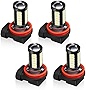 yonwait 4 PCS H8/11 Fog Light Bulbs, Plug and Play Super Bright-Power 1400 Lumen 12-24v High Power 5730 Led Bulbs, LED Bulbs for DRL or Fog Light Lamp Replacement, for Cars, Trucks, SUVs (Black)