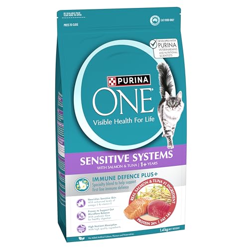 PURINA ONE Adult Dry Cat Food Sensitive Salmon & Tuna 1.4kg