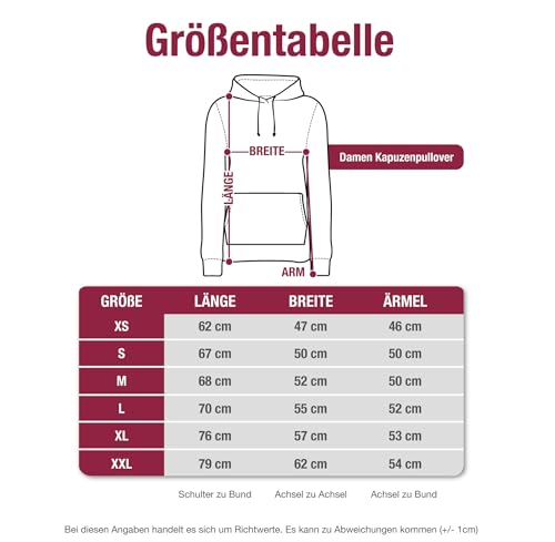 Shirtracer Pullover Damen Hoodie Frauen - Geschenk für Hundebesitzer - Vorsicht vor dem Frauchen der Hund ist harmlos - Schwarz - M - Hellrosa - hundemama hundepullover hundefan hundepfoten Pulli