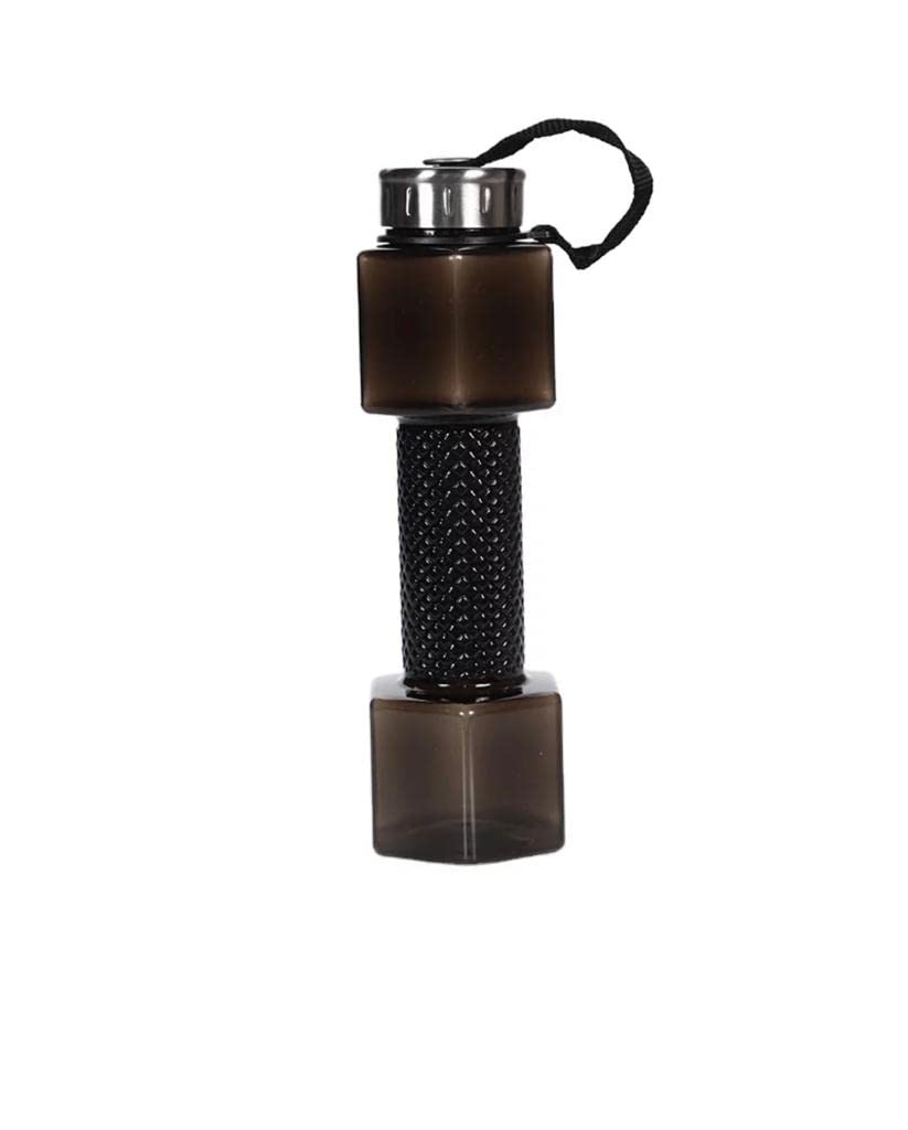 Aesthetic World Plastic Dumbbell Water Bottle | 750ml (Brown)