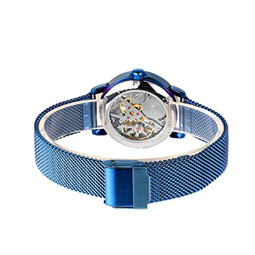 Gosasa 8099 Women'S Skeleton Watch Fashion Hollow Mechanical Watch Hand-Wind Mesh Strap Luminous Roman Numeral Casual Ladies Wristwatch thumb #5