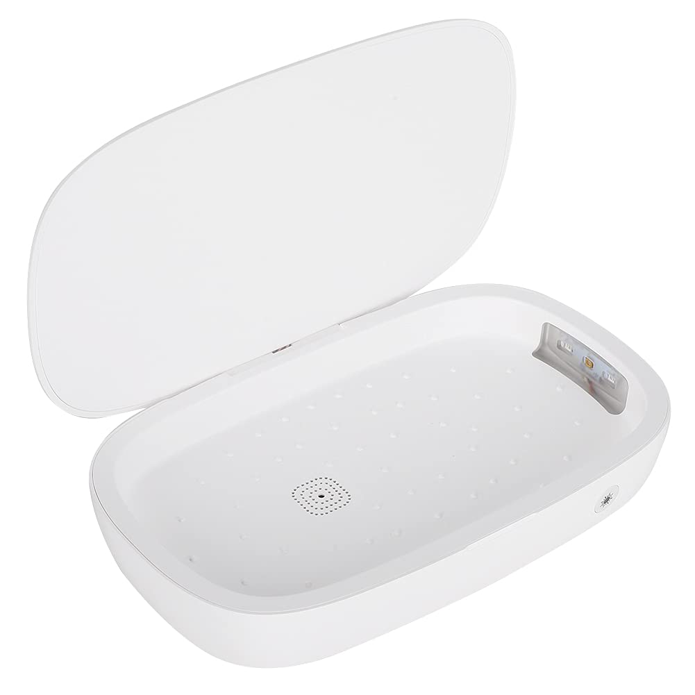 Boîte UV Portable, Étui de Désinfection avec Chargeur sans Fil pour Téléphone et Petits Objets, Coffret de Nettoyage pour Accessoires Personnels et Intérieur de Voiture