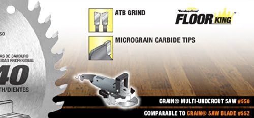 Floor King 55040 Comparable to Crain 552, 5-1/2 D x 40 Teeth x 14mm Concave Bore x ATB Grind Designed for 550 Multi-Undercut Saw, Carbide Tipped Saw Blade