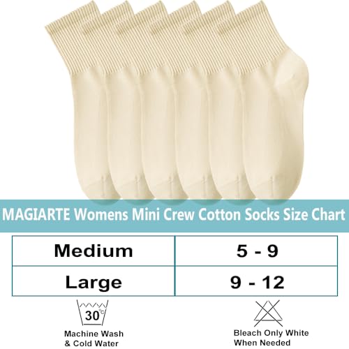 Image of MAGIARTE Womens Mini Crew Ankle Socks Athletic Casual Cotton Socks for Women
