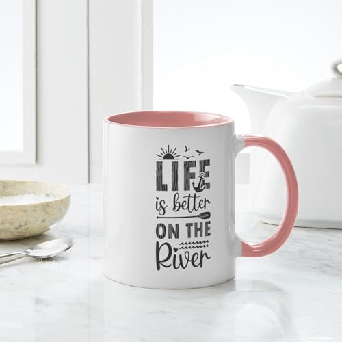 Mug de cerámica 11 oz Life Is Better On The River miniatura 6