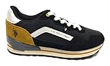 Color: BLACK-YELLOW Scarpe U.S. Polo sneaker running Jonas 002 in suede black/ yellow U22UP11