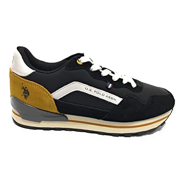 Zapatillas U.S. Polo Running Jonas 002 en Suede Black/Yellow U22UP11