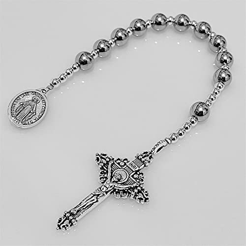 One Decade Pocket Rosary with Miraculous Medal, Great Catholic Gift for Men and Women3