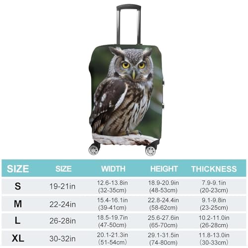 Wild Owl Birds Luggage Cover, Elastic Luggage Protector Fits 19-32in Suitcases, Washable & Anti-Scratch Suitcase Cover for Men Women XL2