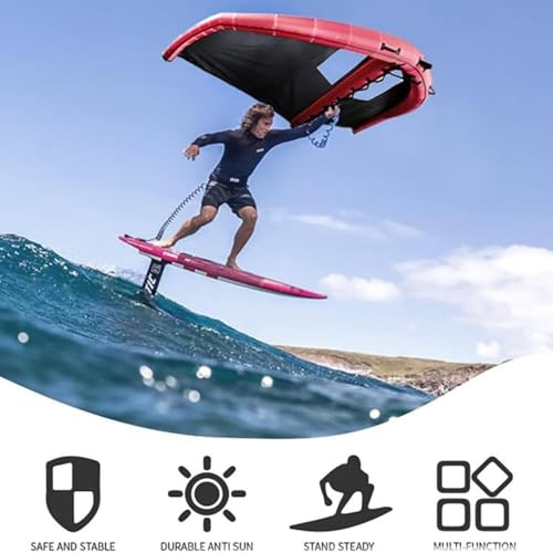 Ala gonfiabile da surf con finestra per paddle, vela leggera per sport acquatici, aquilone da surf facile da tenere in mano
