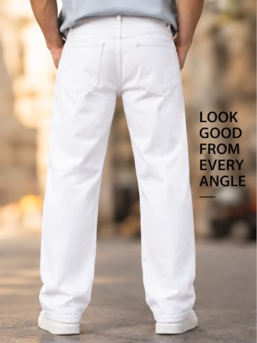 Clyver Men's Regular Fit Stretch Jeans, Blue - Image 4