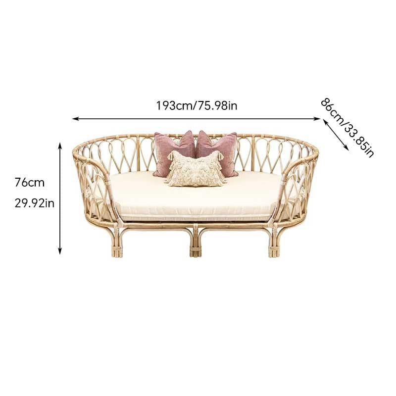 eexbz Small Sofa Rattan Sofa Nordic Sofa Bed Chair Home Balcony Leisure Chair Couch for Small Spaces