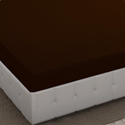 Image of Dream King Luxury Being Terry Cloth Fitted Mattress Protector Single Bed | Waterproof Ultra Soft Mattress Cover | Hypoallergenic Bed Cover 66X75 inch (Coffee)