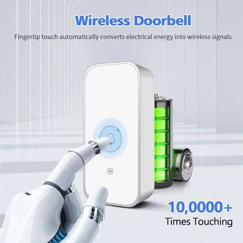 Image of Desidiya Wireless Door Bell for Home, Office Servant Bell | 500Ft Long Range Bell for House Cordless Remote Doorbell with 38 Chimes 4 Level Adjustable Volume Doorbell Kits Villa, Shop | Cordless Bell
