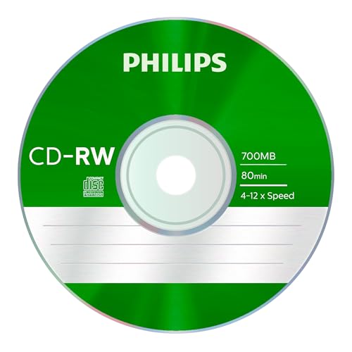 Philips 5 x CD RW 700 Mo 80 min 4x 12x boîtier CD étroit - vue 5