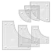 Drunkards Path Quilting Acrylic Template Set, 3", 2", 1.5" with 1/4" Seam Allowance - 6 Piece Set