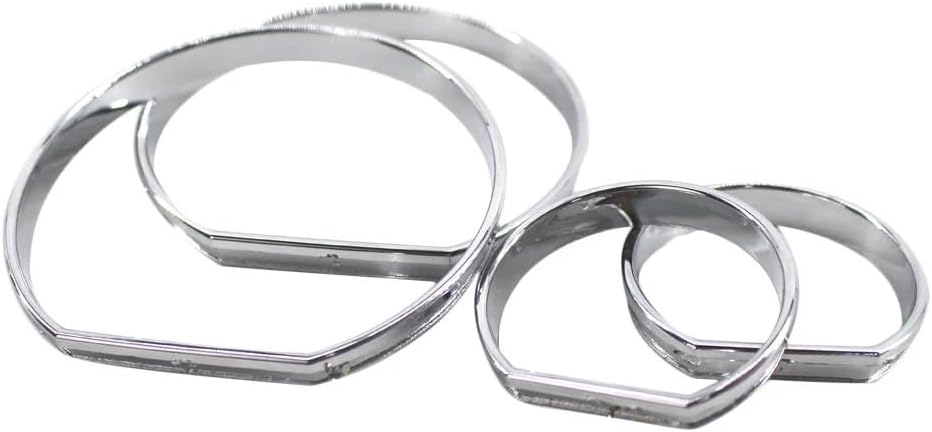 Gauge Bezel Chrome Gauge Cluster Dashboard Bezel Rings Trim Dial Rings Bezel Speedometer Frame for BM&W E46 1999-2006