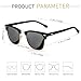 KANASTAL Semi Rimless Sunglasses Polarized for Women Men Classic Half Frame Sun Glasses with UV400 Protection Fashion Retro Browline Design Shades