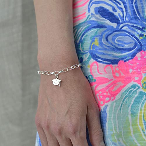 Personalized Graduation Charm Bracelet in Sterling Silver2