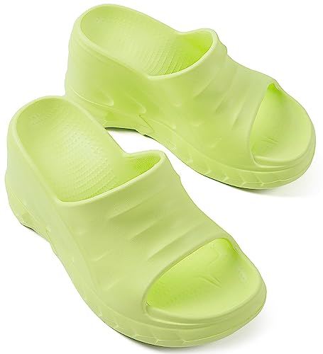 Intini Women Wedge Platform Sandals Thick Sole Open Toe Comfort Summer Casual Slippers Platform Heel Wedge Shoes #TOP6