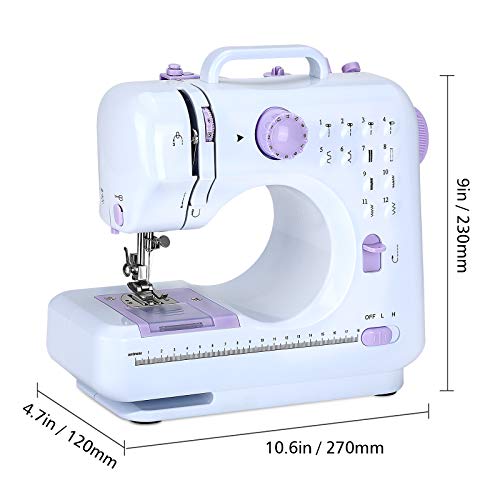 Multifunctional Small Portable Sewing Machine, Household Sewing Machine, Sewing Machine for Beginners, 12 Built-in Stitches, 2 Speed with Foot Pedal, Suitable For Beginners To Sew Easily
