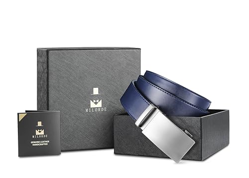 Image of MILORDE Men's Leather Ratchet Belt - 35mm - Customizable Fit