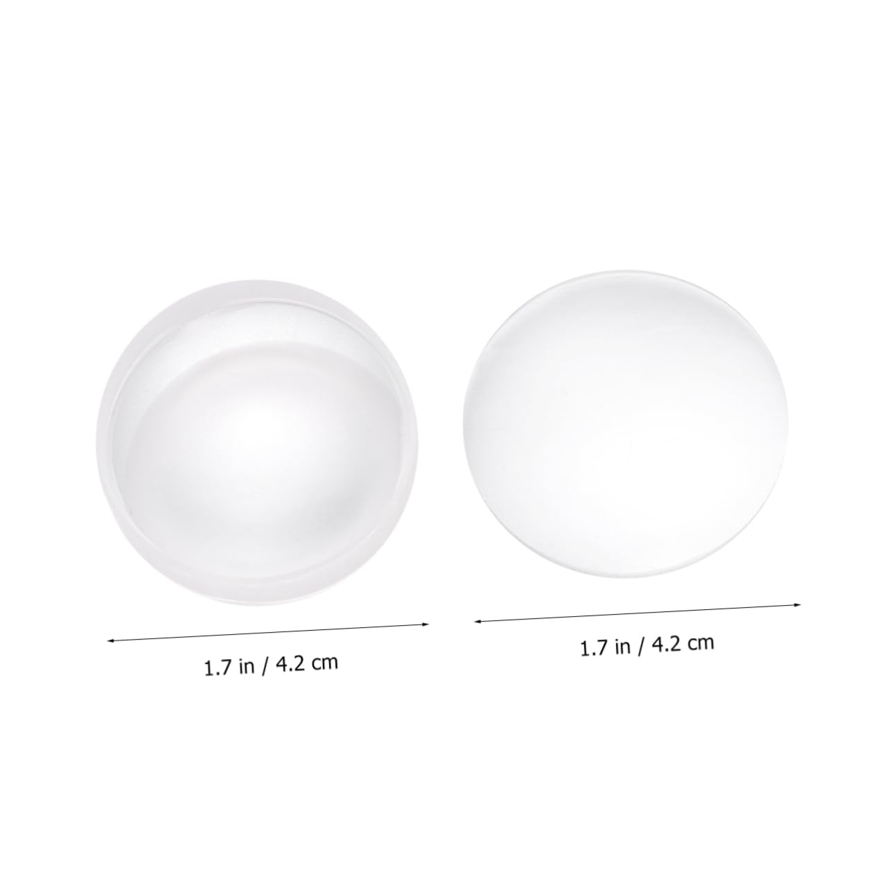 Zerodeko 5sets Convex Glass Lens 42mm Double Convex Focal Length Glass Material Easy to Use 6pcs*5