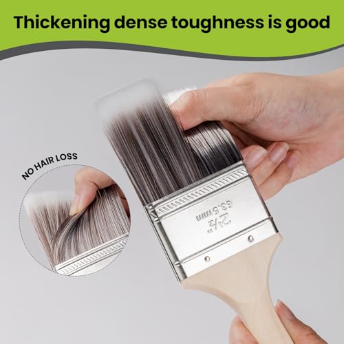 Mister Rui Paint Brushes, Paint Cup with Paint Bucket Liners, Sanding Sponge, Professional Paint Brush Set for Smooth Finish, Wall, Furniture, Trim - Image 4