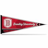 Rico Industries NCAA Bradley Braves Classic 12" x 30" Felt Wall Décor Pennant - Great for Home/Bed Room/Man Cave Décor