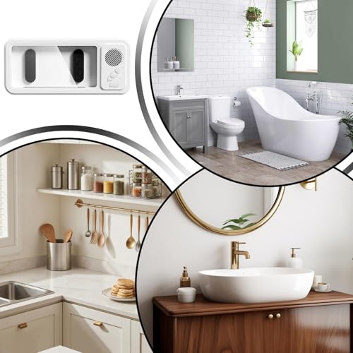 Soporte de teléfono para cuarto de baño impermeable para no mojar el móvil 5