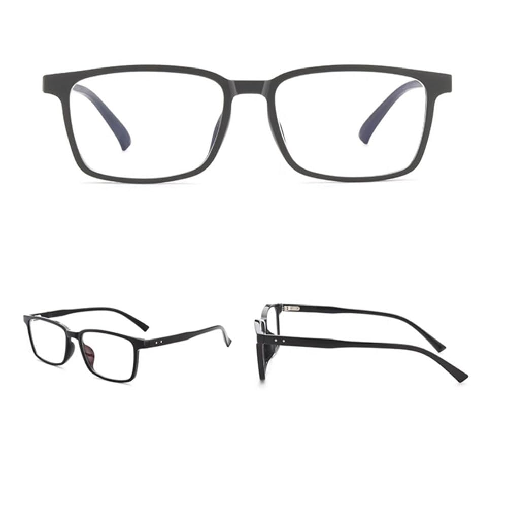 JIETIAN Herren TR HD Asphärische Harzlinsen Anti-Blaulicht Lesebrille, Business Anti-Ermüdungsleser für Büro/Handy,Schwarz,+1.75