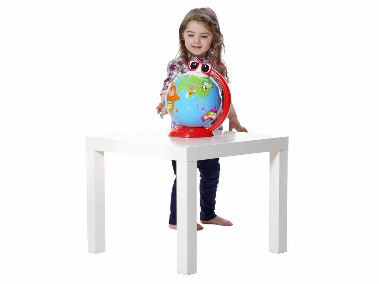 Chicco Juego Dante El Globo Parlante, Globo Educativo e Interactivo para Aprender Geografía, 3 Modos de Juego con Frasi, Quiz y Canciones en la Tierra, Inspirado en el Método Montessori, 2-6 Años