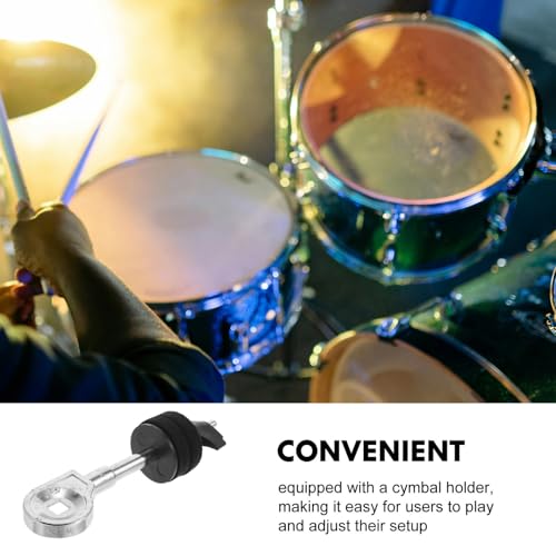 Mikinona Soporte de Metal para Cymbal Stacker de Pierna de Batería con Cabezal para Soporte de Platillo Accesorio para Hardware de Percusión miniatura 5