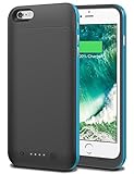 iPhone 6s plus Battery Case Cheeringary 6800mAh Slim External Battery Backup Charger Case Pack Power Bank for iPhone 6 plus (5.5 inch) Rechargeable Battery Case juice pack for Apple 6/6s plus (Blue)